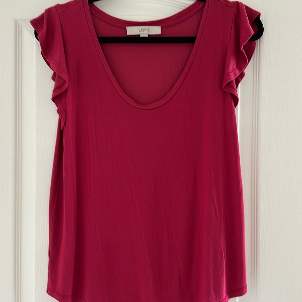 LOFT flutter sleeve tee